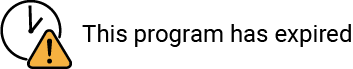 Program expired icon and message